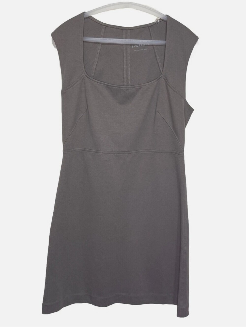 Everlane Neutral Scoop Neck Dress in Taupe